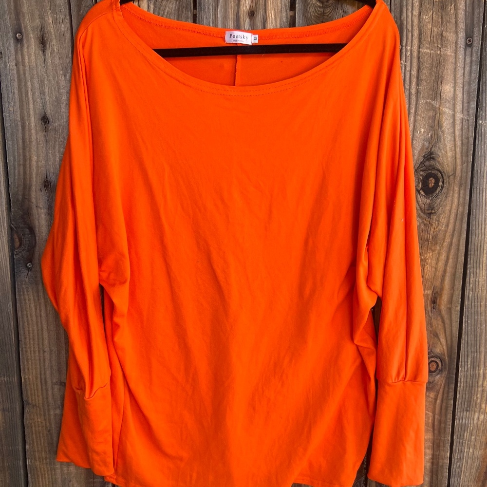 Bright orange tunic size M